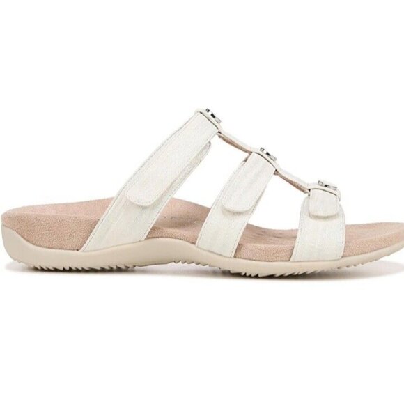 Vionic Amber Pearl Slides Sandal Womens 8 Medium Arch Support New - Picture 3 of 7